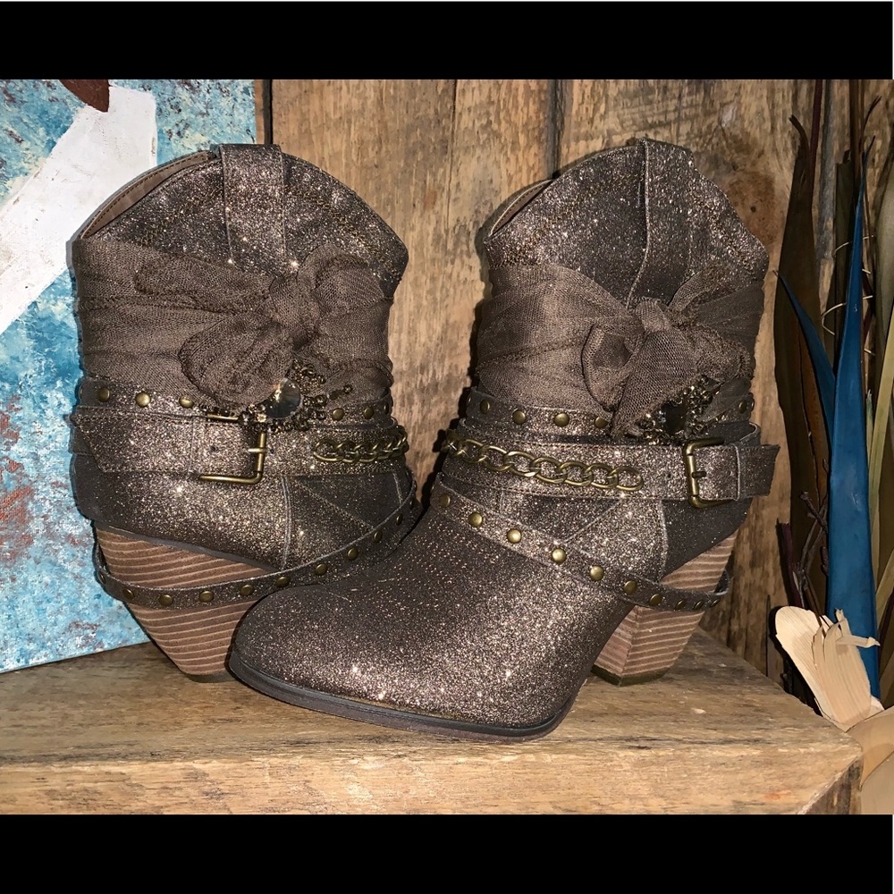 Not rated sparkly booties
